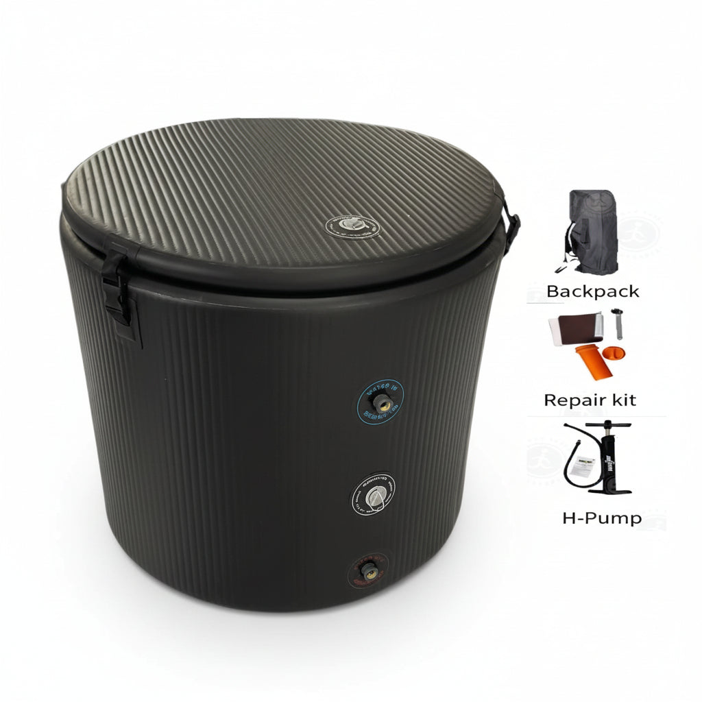 Pro Elite Recovery 90Cm Ice Pod Ice Bath Therapy Inflatable DWF Cold Plunge Tub for 03Hp Water Chiller for Athletes