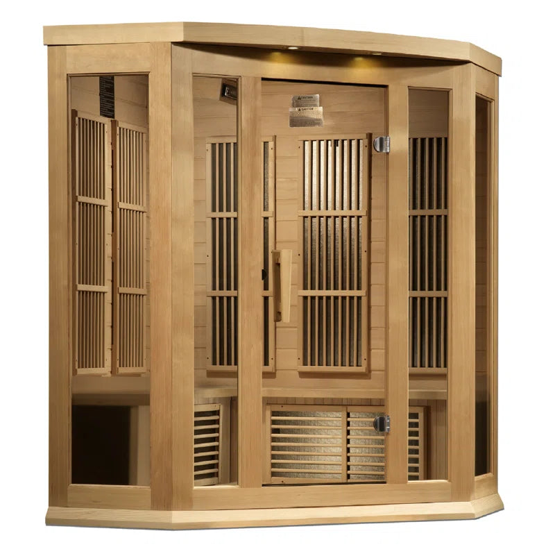 Dynamic Infrared  3 - Person Bluetooth Compatible FAR Infrared Sauna in Hemlock