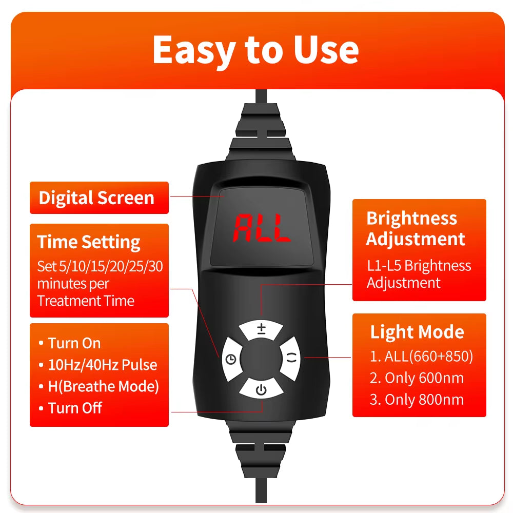 Red Light Therapy Panel Full Body 850Nm Infrared LED Device with Stand 120W High Power Lamp for Skin Beauty Home Care