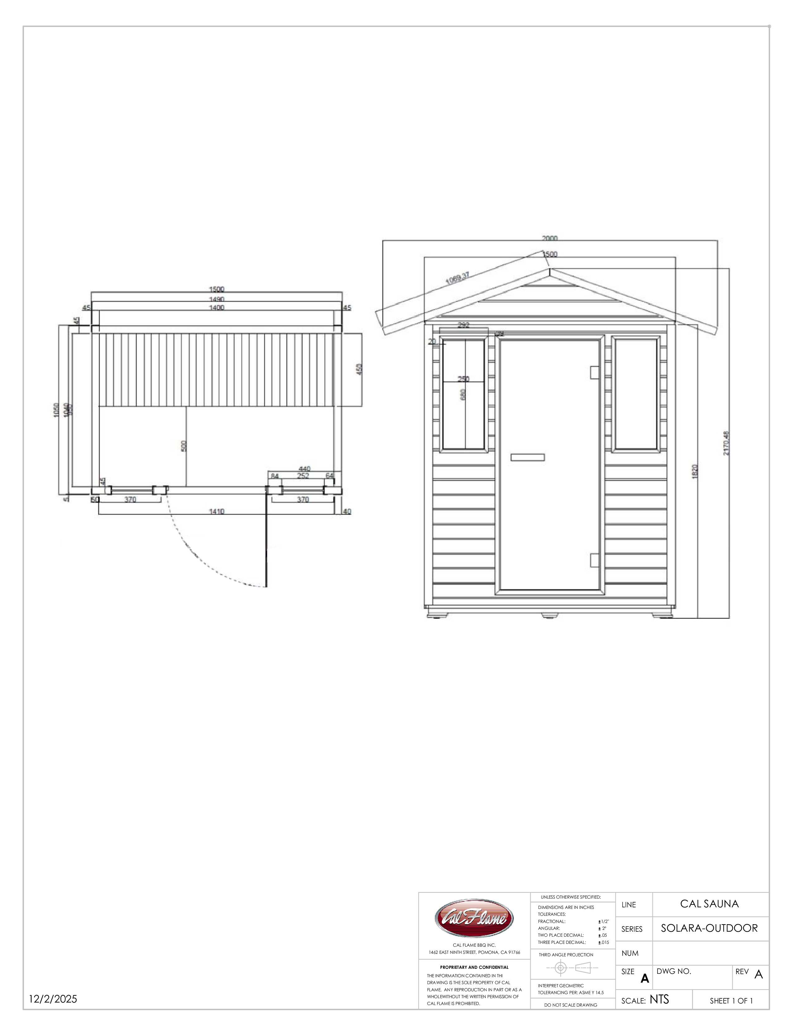 Solara-Outdoor 3 Person Infrared Sauna